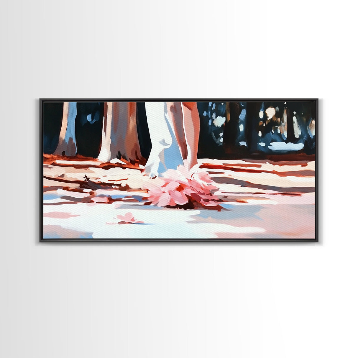 Blush Wedding, Romantic Art, Framed Canvas Print, Elegant Wall Decor, Feminine Painting, Modern Bedroom Art, Minimalist Aesthetic