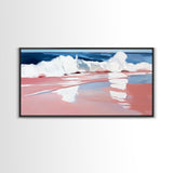 Ocean Wave, Serene Seascape, Coastal Home Decor, Beach Vibes, Minimalist Blue Art, Nautical Aesthetic, Canvas Print, Bathroom Wall Art