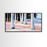 Forest By The Shore, Coastal Trees, Nature Art, Canvas Print, Tranquil Wall Decor, Living Room Art, Beach House Painting, Minimalist Art