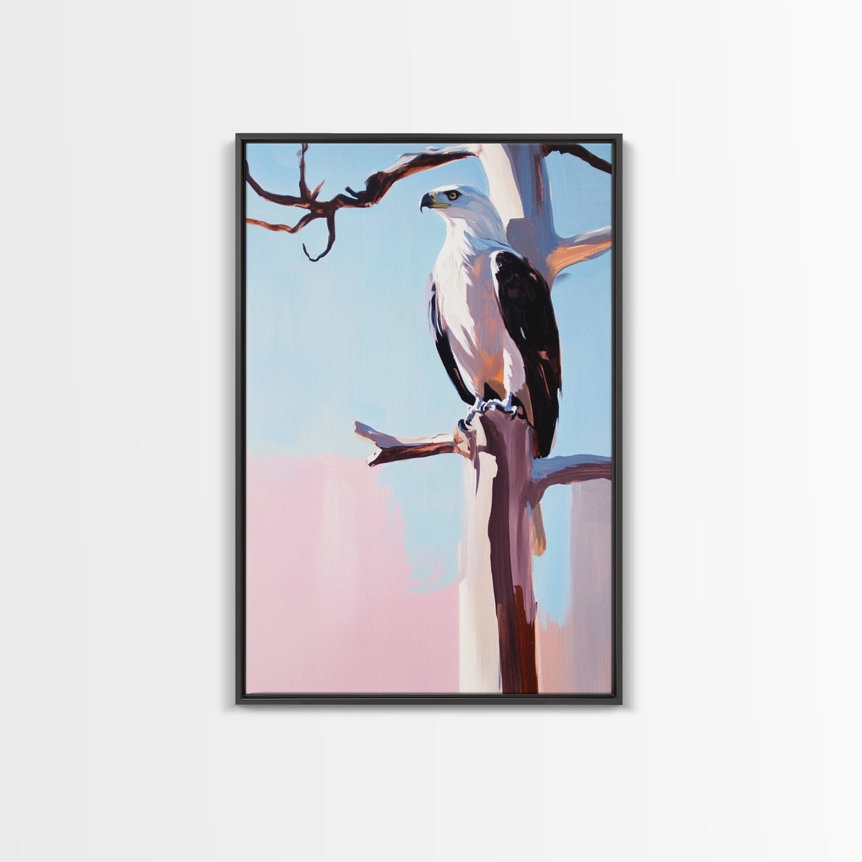 Majestic Eagle, Wildlife Painting, Nature Inspired, Canvas Print, Office Wall Art, Rustic Home Decor, Outdoor Enthusiast Gift