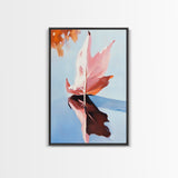 Autumn Leaf, Fall Reflection, Nature Art, Seasonal Wall Decor, Framed Canvas Print, Fall Art, Living Room Print, Cozy Wall Art