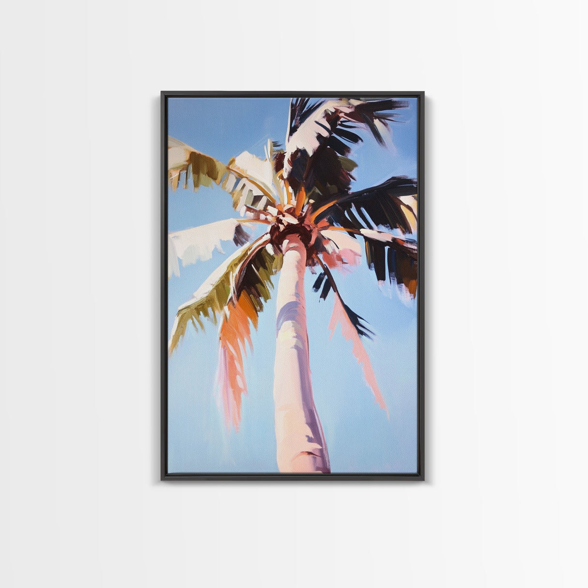 Palm Tree, Tropical Paradise, Summer Beach Vibes, Coastal Living Art, Vacation Dream, Canvas Print, Boho Wall Decor, Relaxing Art