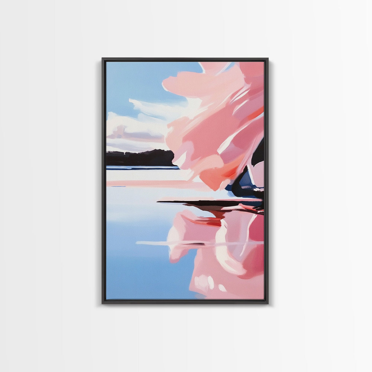 Reflections, Abstract Water, Minimalist Art, Dreamy Aesthetic, Soft Pastel Decor, Nature Inspired, Canvas Print, Living Room Wall Art