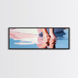 Beach Reflections, Sunset Art, Coastal Wall Decor, Canvas Print, Pastel Seascape, Ocean Painting, Bedroom Wall Art, Beach Art