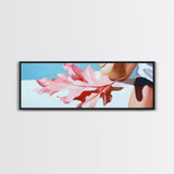 Autumn Leaf, Feminine Hand, Fall Tones, Framed Canvas Print, Cozy Wall Art, Minimalist Fall Decor, Neutral Aesthetic, Boho Art