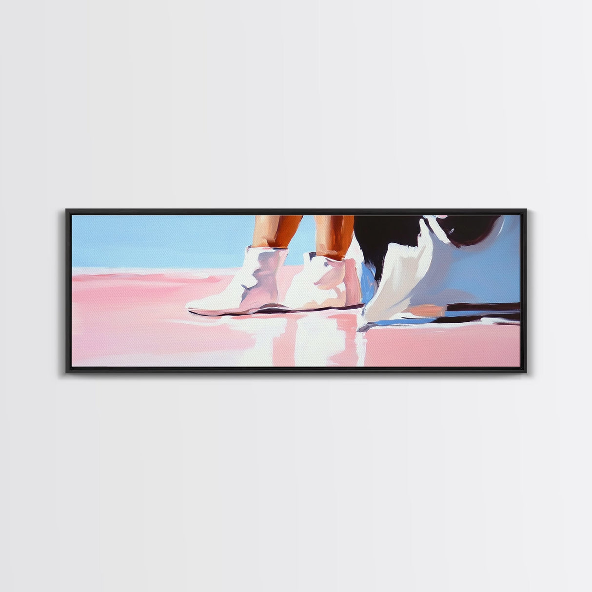 White Boots, Fashion Aesthetic, Modern Chic, Canvas Print, Stylish Wall Art, Minimalist Home Decor, Fashion Illustration, Trendy Artwork