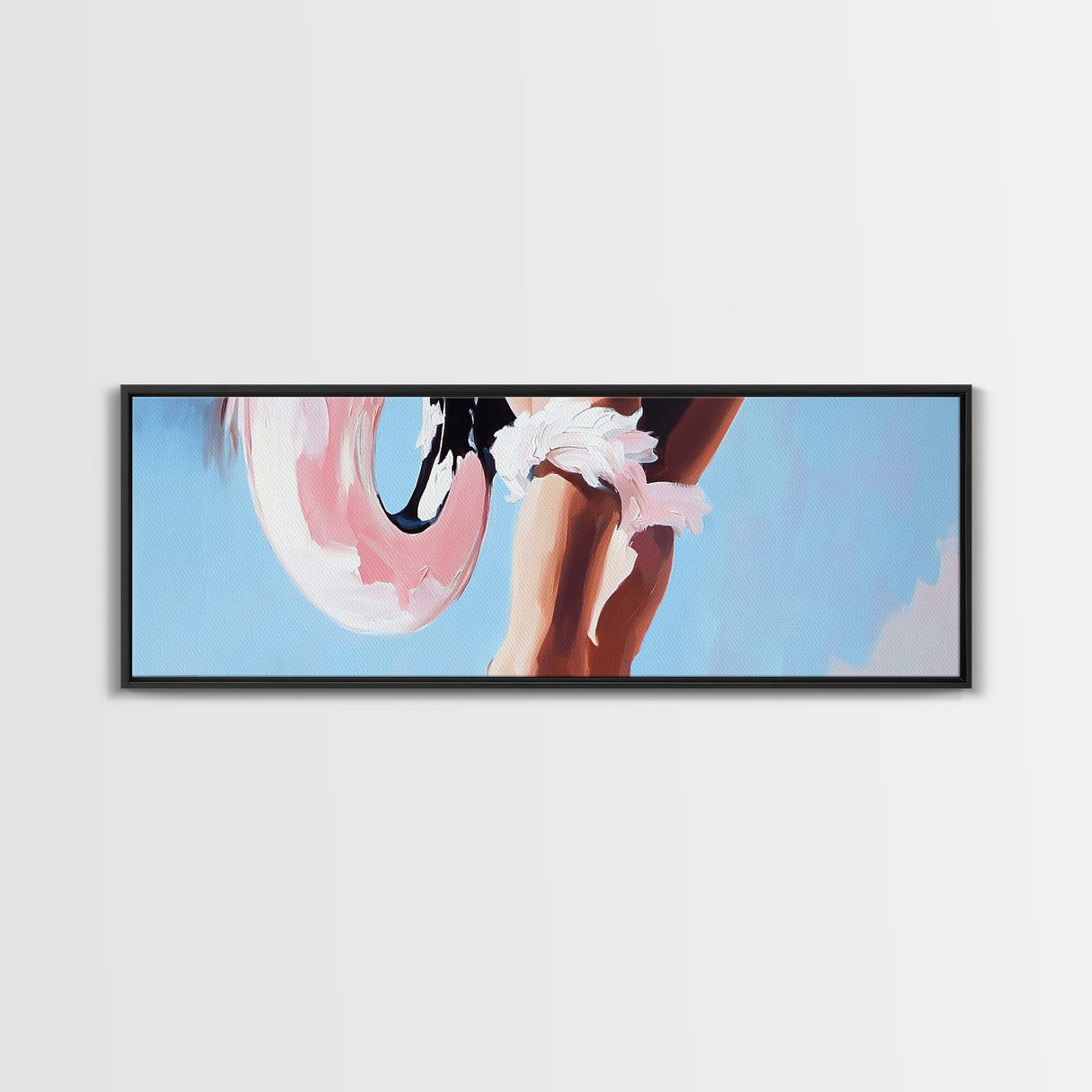 Pink Float, Summer Beach Art, Coastal Wall Decor, Modern Seaside Aesthetic, Minimalist Ocean Vibes, Boho Living Room, Canvas Print