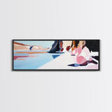 Desert Reflection, Minimalist Art, Modern Landscape, Neutral Tones, Framed Canvas Print, Boho Decor, Living Room Wall Art, Large Art