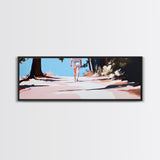 Forest Walk, Serene Nature, Outdoor Adventure, Framed Canvas Print, Minimalist Wall Art, Tranquil Landscape, Cozy Home Aesthetic