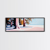 Trees, Sand, Nature, Canvas Print, Coastal Wall Art, Minimalist Landscape, Beach House Decor, Tranquil Artwork, Living Room or Hallway Art