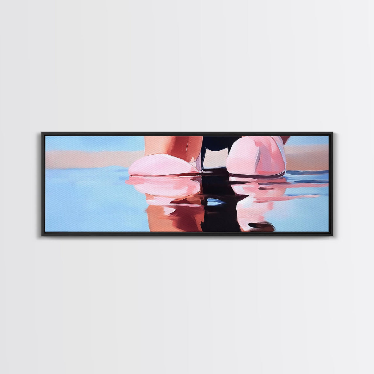 Reflection Water, Abstract Art, Minimalist Beach Art, Canvas Print, Soft Pastel Ocean Scene, Modern Home Decor, Coastal Living Aesthetic