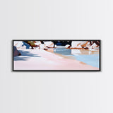 Riverbank Scene, Tranquil Water, Nature Landscape, Minimalist Water Reflection, Boho Earthy Decor, Relaxing Wall Art, Canvas Print