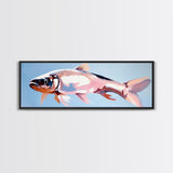 Fish, Ocean Wildlife, Coastal Art, Framed Canvas Print, Nautical Wall Art, Minimalist Decor, Beach House Art, Dining Room Art