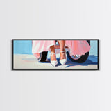 High Heels, Pink Dress, Feminine Aesthetic, Fashion Wall Art, Chic Home Decor, Canvas Print, Dressing Room Decor, Modern Style