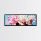 Blooming Peonies, Soft Floral Art, Pastel Wall Decor, Framed Canvas Print, Romantic Aesthetic, Bedroom Wall Art, Feminine Style