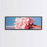 Reflection Peony, Feminine Wall Art, Elegant Floral Decor, Framed Canvas Print, Soft Aesthetic, Bedroom Wall Art, Pastel Beauty