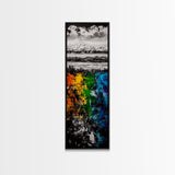 Abstract Mountain, Scenic Landscape, Autumn Colors Art, Canvas Print, Bold Nature Painting, Modern Wall Art, Office Decor