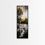 Autumn Trail, Golden Trees, Rustic Nature, Framed Canvas Print, Fall Wall Art, Country Home Decor, Warm Landscape Painting, Bedroom Art