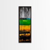 Rustic Abstract, Distressed Wood Texture Painting, Modern Farmhouse Wall Art, Framed Canvas Print, Industrial Decor, Neutral Artwork