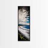 Blue Ocean Wave, Coastal Beach Scene, Nautical Seascape, Modern Abstract Art, Living Room Wall Decor, Canvas Print
