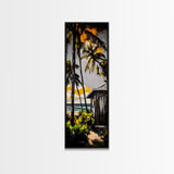 Tropical Escape, Palm Trees, Ocean Breeze, Canvas Print, Coastal Decor, Beach House Wall Art, Vacation Vibes, Relaxing Living Room Art