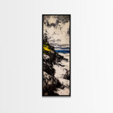 Coastal Cliff, Ocean Waves, Moody Seascape, Nautical Wall Art, Canvas Print, Beach House Decor, Modern Landscape, Living Room Art