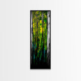 Abstract Forest, Green Nature, Textured Painting, Boho Wall Art, Canvas Print, Modern Home Decor, Living Room Art, Earthy Tones