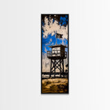 Lifeguard Tower, Beach House Decor, Coastal Wall Art, Canvas Print, Blue and White Painting, Nautical Home Decor, Summer Beach Art