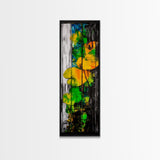 Abstract Lily Pads, Vibrant Nature Art, Colorful Botanical Wall Decor, Canvas Print, Modern Home Art, Green and Yellow Painting