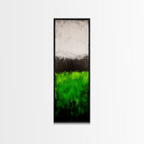 Abstract Green Field, Minimalist Landscape Painting, Modern Nature Art, Canvas Print, Vibrant Green Wall Decor, Contemporary Home Art