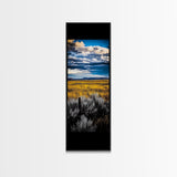 Open Prairie, Sunset Field, Vast Landscape Art, Western Home Decor, Framed Canvas Print, Large Wall Art, Rustic Farmhouse Art, Horizon View