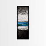 Wave Painting, Black and White Ocean Art, Coastal Wall Decor, Nautical Artwork, Modern Seascape, Beach House Living Room Art, Canvas Print