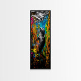 Underwater Sea Otter Art, Vibrant Ocean Life Painting, Animal Wall Decor, Unique Coastal Home Art, Beach House Decor, Canvas Print