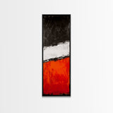 Bold Abstract, Red and Black, Minimalist Art, Contemporary Statement, Wall Decor, Framed Canvas Print, Modern Living Room Artwork