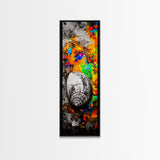 Colorful Shell, Abstract Art, Bold Texture, Canvas Print, Coastal Wall Art, Boho Beach Decor, Eclectic Home Art, Vibrant Nature Painting
