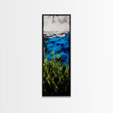 Blue Sea, Green Plants, Ocean View, Canvas Print, Coastal Wall Art, Living Room Art, Nature Inspired Decor, Nautical Beach House Art