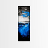Stormy Waves, Dramatic Seascape, Moody Coastal Art, Canvas Print, Black and White Ocean Scene, Nautical Decor, Living Room Artwork