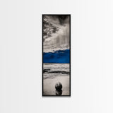 Ocean Meditation, Serene Seascape, Minimalist Blue, Canvas Print, Beach House Wall Art, Tranquil Coastal Decor, Relaxing Waves
