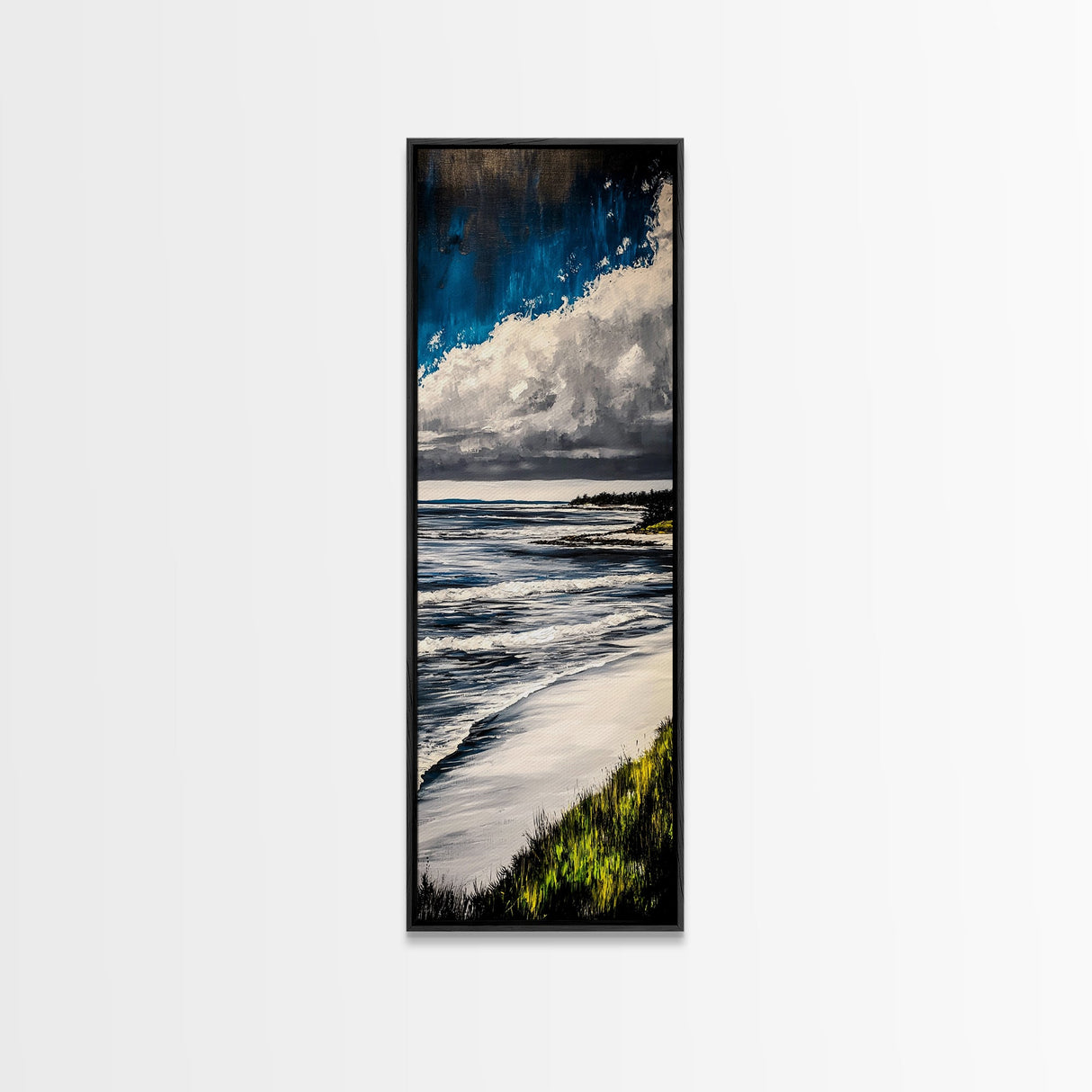 Coastal Blue, Canvas Print, Ocean Painting, Beach House Wall Art, Modern Seascape, Nautical Art, Office Wall Decor, Contemporary Artwork