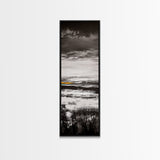 Moody Landscape Art, Black and White Painting, Nature Inspired Wall Decor, Rustic Home Accent, Modern Minimalist Style, Canvas Print