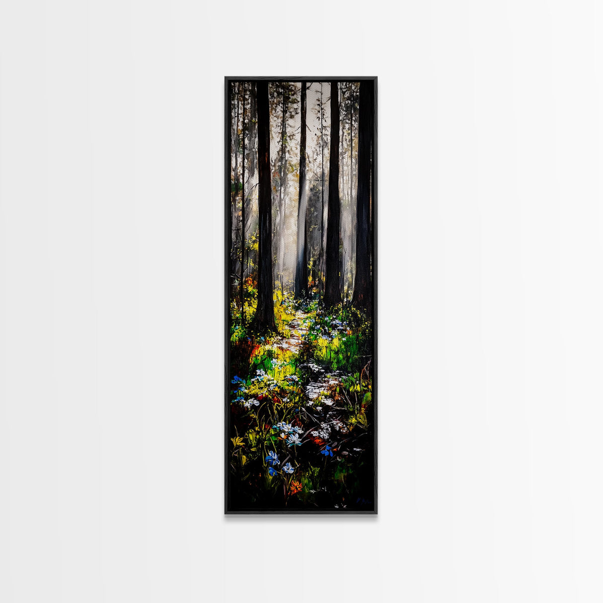 Pathway, Trees, Woodland, Canvas Print, Nature Lover Art, Whimsical Forest Scene, Sunlit Woods, Bohemian Wall Decor, Autumn Inspired Art