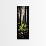 Pathway, Trees, Woodland, Canvas Print, Nature Lover Art, Whimsical Forest Scene, Sunlit Woods, Bohemian Wall Decor, Autumn Inspired Art