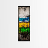 Colorful Abstract, Bold Textures, Vibrant Expression, Framed Canvas Print, Contemporary Wall Art, Living Room or Office Artwork