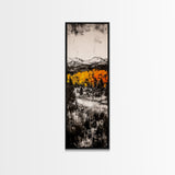 Autumn Forest, Mountain Landscape, Rustic Wall Art, Canvas Print, Fall Home Decor, Cozy Cabin Artwork, Nature Painting, Earthy Wall Accent