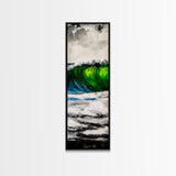Ocean Wave, Bold Abstract Seascape, Coastal Wall Art, Framed Canvas Print, Modern Home Decor, Beach Inspired Artwork, Statement Piece