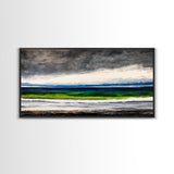 Ocean Wave, Green Waters, Seascape, Canvas Print, Coastal Wall Art, Nautical Decor, Beach House Art, Large Ocean Painting