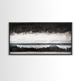 Monochrome Landscape, Mountain Art, Canvas Print, Black And White Landscape, Nature Painting, Living Room Wall Decor, Rustic Wall Art