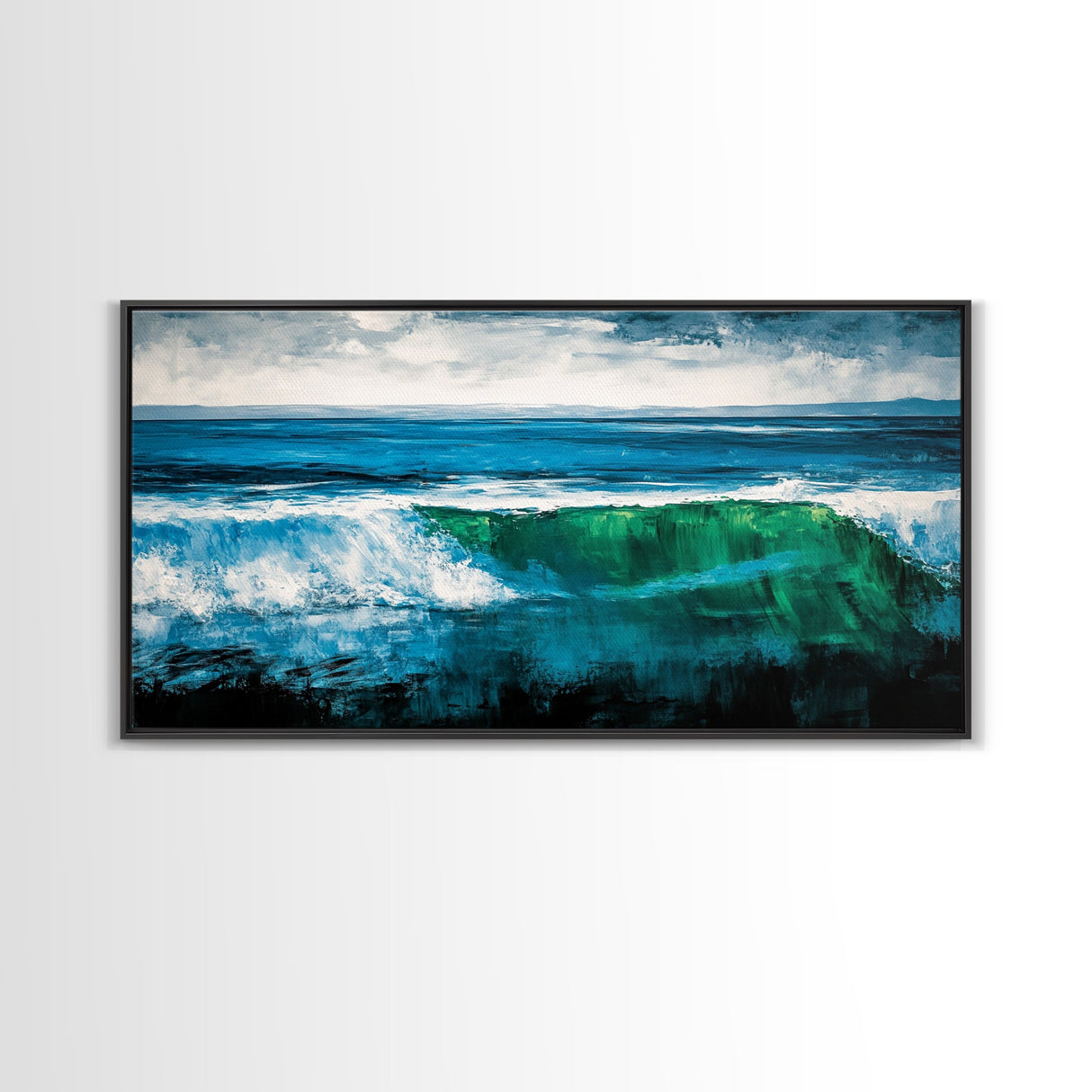 Ocean Wave, Sea Painting, Canvas Print, Coastal Wall Art, Beach Home Decor, Nautical Art, Large Wall Art, Bedroom Art, Modern Seascape