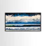 Ocean Waves, Abstract Seascape, Coastal Art, Large Wall Decor, Blue Wall Art, Modern Painting, Beach House, Canvas Print