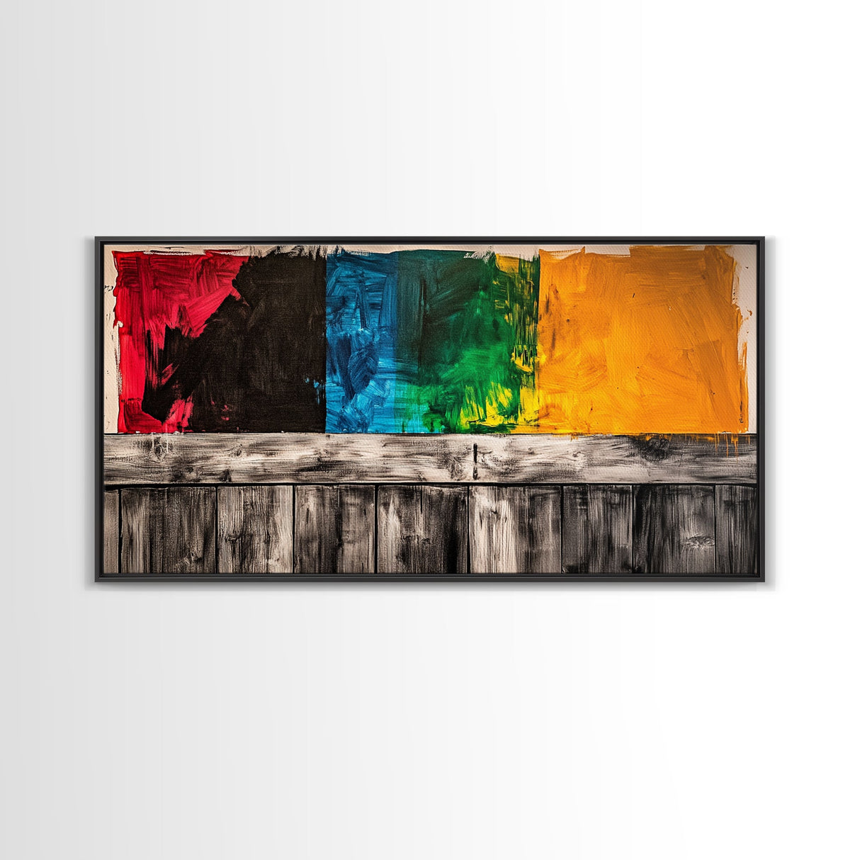 Colorful Abstract, Modern Wall Art, Bold Geometric Design, Expressive Painting, Living Room Accent, Artistic Home Decor, Canvas Print